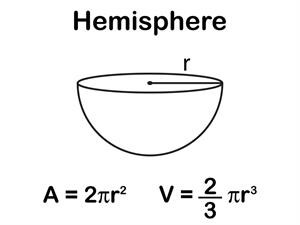 Volume of hemisphere